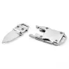 Coltellino tascabile - staccabile - pieghevole - in acciaio inox - con cordino