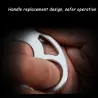 Taktisk liten kniv - med ring - läderfodral - D2 stål