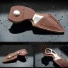 Cuchillos & multitoolsNavaja táctica pequeña - con anilla - funda de cuero - acero D2