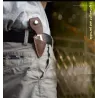 Cuchillos & multitoolsNavaja táctica pequeña - con anilla - funda de cuero - acero D2