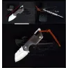 Cuchillos & multitoolsMinicuchillo plegable - acero inoxidable - mango de madera - con funda de piel