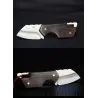 Cuchillos & multitoolsMinicuchillo plegable - acero inoxidable - mango de madera - con funda de piel