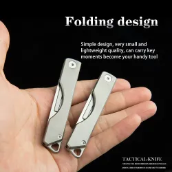 Mini multifunction knife - foldable - detachable blade - titanium alloyKnives & Multitools