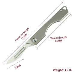 Cuchillos & multitoolsMinicuchillo multifunción - plegable - hoja desmontable - aleación de titanio