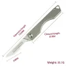 Mini couteau multifonction - pliable - lame amovible - alliage de titane