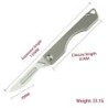 Cuchillos & multitoolsMinicuchillo multifunción - plegable - hoja desmontable - aleación de titanio