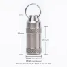 Medicine / pills storage box - waterproof container - with key ring - titanium alloyKeyrings