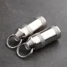 Medicine / pills storage box - waterproof container - with key ring - titanium alloyKeyrings