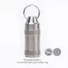 Medicine / pills storage box - waterproof container - with key ring - titanium alloyKeyrings