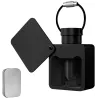 llaveroCaja de almacenamiento de pastillas - separador - cortador de pastillas - contenedor impermeable - con llavero - aleac...