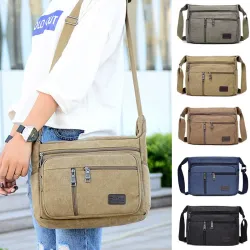 Retro canvas tas - verstelbare schouderbandTassen
