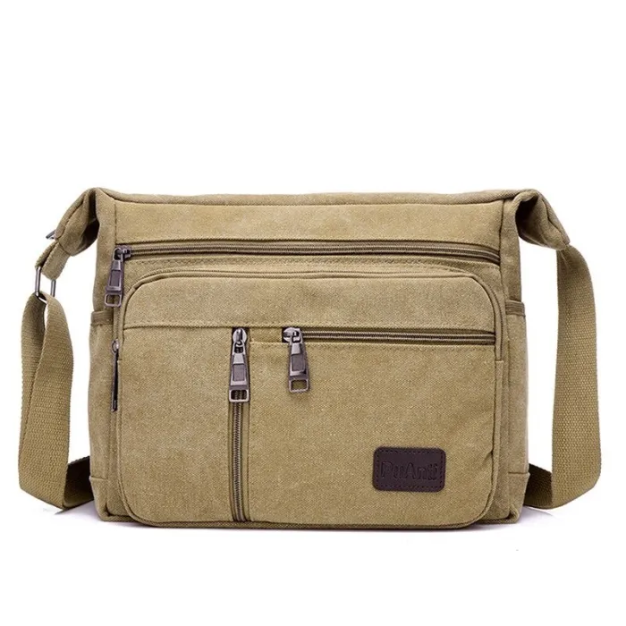 Bolsa de lona retrô - alça de ombro ajustável