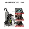 MochilasLujoso bolso de pecho/bandolera - mochila - puerto de carga USB - resistente al agua - unisex