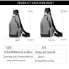 Luksuriøs bryst-/skulderveske - ryggsekk - USB-ladeport - vanntett - unisex