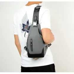 Luxurious chest / shoulder bag - backpack - USB charging port - waterproof - unisexBackpacks