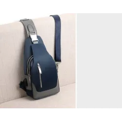 Luksuriøs bryst-/skulderveske - ryggsekk - USB-ladeport - vanntett - unisex