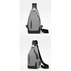 Luxurious chest / shoulder bag - backpack - USB charging port - waterproof - unisexBackpacks