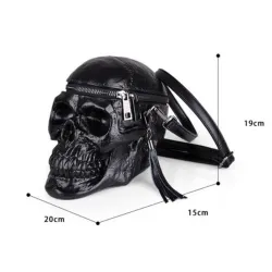 Fasjonabel skulderveske - skjeletthodeformet