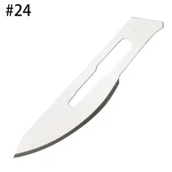 Kirurgisk blad - skalpell - utskiftbart knivblad - rustfritt stål - nummer 24