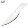 Kirurgisk blad - skalpell - utskiftbart knivblad - rustfritt stål - nummer 24