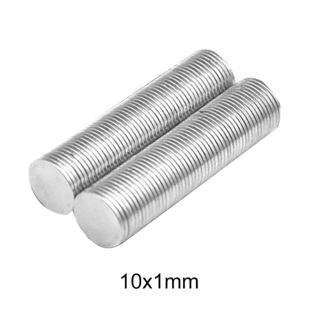 N35 - neodymmagnet - rund skive - 10mm * 1mm - 50 - 1000 stk.