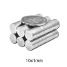 N35 - neodymmagnet - rund skive - 10mm * 1mm - 50 - 1000 stk.