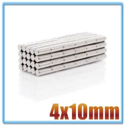 N35 - neodymmagnet - stark cylinder - 4mm * 10mm - 20 - 500 stycken
