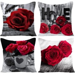Pynteputetrekk - røde roser - 45 * 45cm