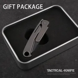 Mini multifunktionskniv - foldbar - aftagelig klinge - titanlegering