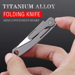 Mini couteau multifonction - pliable - lame amovible - alliage de titane