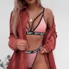 Sutiã / fio dental - conjunto de lingerie sexy - letras SEXY BABY