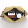 Sac à bandoulière élégant en toile - avec fermetures éclair