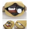 Stylish canvas shoulder bag - with zippersBags