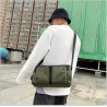Bolsa de ombro de nylon clássica - retangular - à prova d'água
