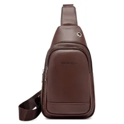 Borsa a tracolla alla moda - zaino piccolo - con foro per auricolari - pelle