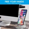 Mini stand - supporto - per iPad / tablet / telefono - scomparti regolabili