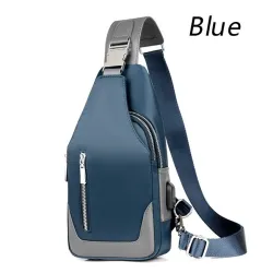 Sac à dos multifonction - sac à bandoulière / poitrine - port de chargement USB - trou pour écouteurs - étanche