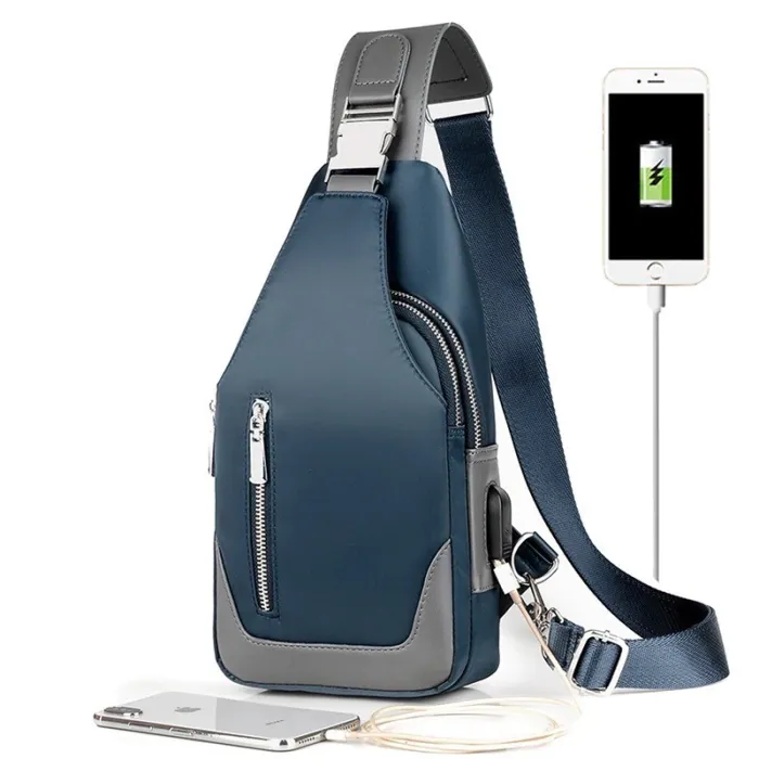 MochilasMochila multifunción - bandolera/pecho - puerto de carga USB - orificio para auriculares - impermeable