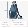 Sac à dos multifonction - sac à bandoulière / poitrine - port de chargement USB - trou pour écouteurs - étanche