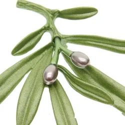Broche élégante avec olive verte
