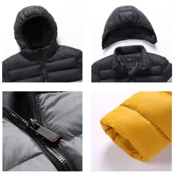Down warm jacket - with hood - windproof - slim fitJackets