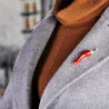 Broche en cristal - avec piment vert & rouge