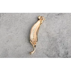 Broche de cristal - com pimenta verde e vermelha