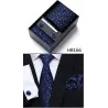 GemelosElegante conjunto de seda - corbata - pañuelo - gemelos - pasador de corbata