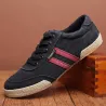 Klassiske herresko - sneakers i flat canvas - rund tå - snøring