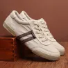 Klassiske herresko - sneakers i flat canvas - rund tå - snøring