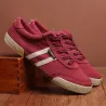 Chaussures classiques pour hommes - baskets plates en toile - bout rond - à lacets