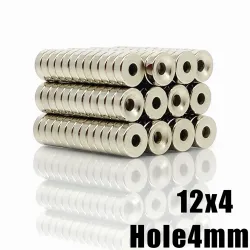 N35N35 - Imán de neodimio - avellanado redondo - 12 * 4 mm con orificio de 4 mm