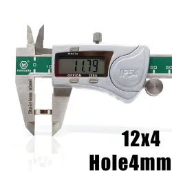 N35 - Neodymmagnet - rund forsenket - 12 * 4 mm med 4 mm hull