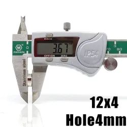 N35 - Neodymium magnet - round countersunk - 12 * 4 mm with 4mm holeN35